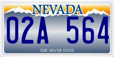 NV license plate 02A564