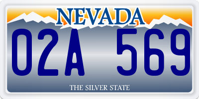 NV license plate 02A569