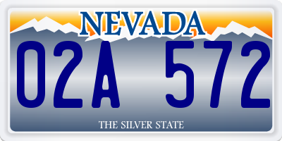 NV license plate 02A572