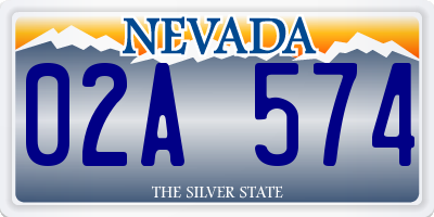 NV license plate 02A574