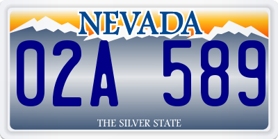 NV license plate 02A589