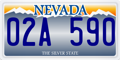 NV license plate 02A590