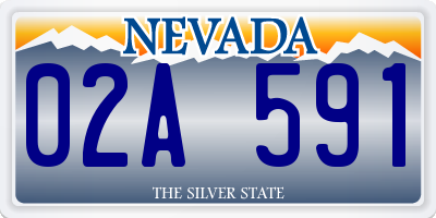 NV license plate 02A591