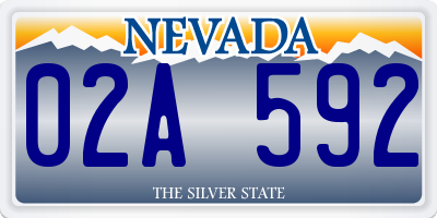 NV license plate 02A592
