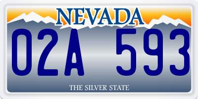 NV license plate 02A593