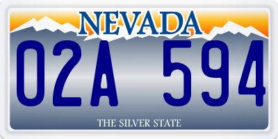 NV license plate 02A594