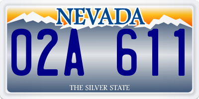 NV license plate 02A611