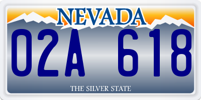 NV license plate 02A618