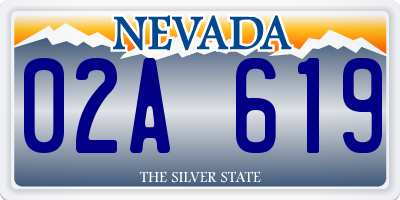 NV license plate 02A619