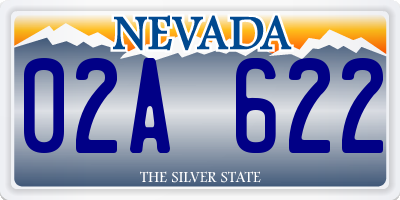 NV license plate 02A622