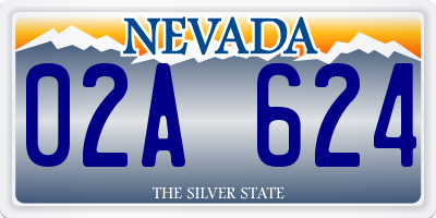 NV license plate 02A624