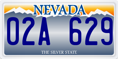 NV license plate 02A629