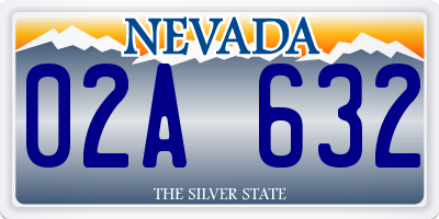 NV license plate 02A632