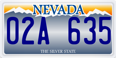 NV license plate 02A635