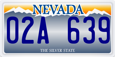 NV license plate 02A639