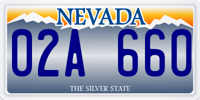 NV license plate 02A660