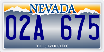NV license plate 02A675