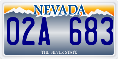 NV license plate 02A683