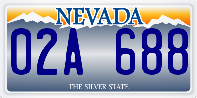 NV license plate 02A688