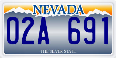 NV license plate 02A691