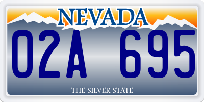 NV license plate 02A695