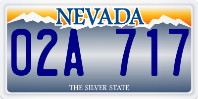 NV license plate 02A717