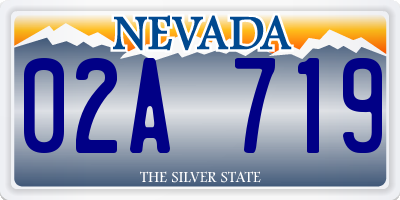 NV license plate 02A719