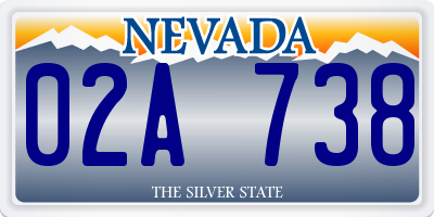 NV license plate 02A738