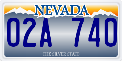 NV license plate 02A740