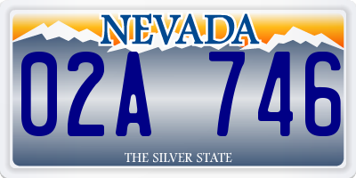 NV license plate 02A746