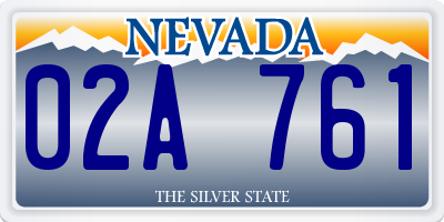 NV license plate 02A761