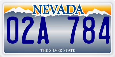 NV license plate 02A784