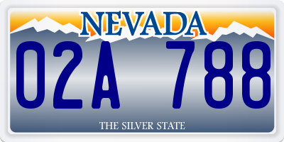NV license plate 02A788