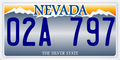 NV license plate 02A797