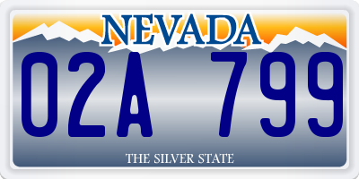 NV license plate 02A799