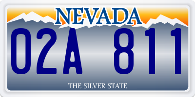 NV license plate 02A811