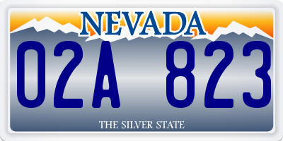 NV license plate 02A823