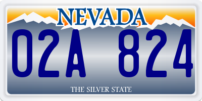 NV license plate 02A824