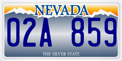 NV license plate 02A859