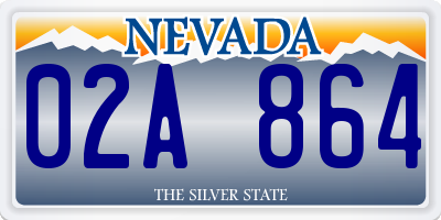 NV license plate 02A864