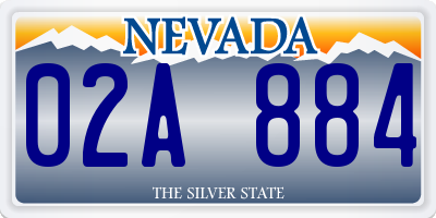 NV license plate 02A884