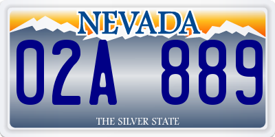 NV license plate 02A889