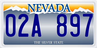 NV license plate 02A897