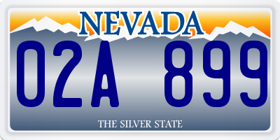 NV license plate 02A899