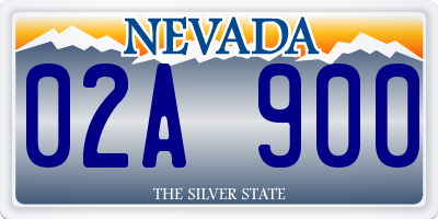 NV license plate 02A900