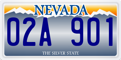 NV license plate 02A901