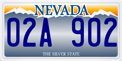 NV license plate 02A902