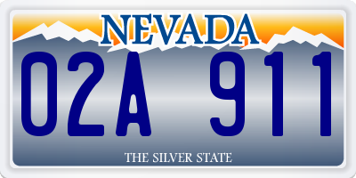 NV license plate 02A911