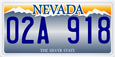 NV license plate 02A918