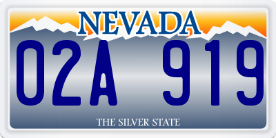 NV license plate 02A919